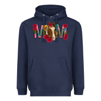 Navy mom with horse mothers day Heavyweight Hoodie - texasbilliewilder