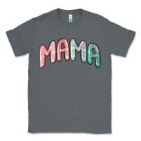 Charcoal Heather mama christmas plaid Classic Tee - MaliasSmallBusiness