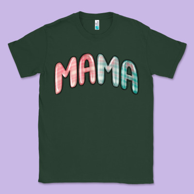 Classic Tee mama christmas plaid