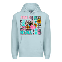 Blue Mist mom mama mommy with hearts Premium Hoodie - AdoDesignShop