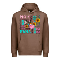 Chestnut mom mama mommy with hearts Premium Hoodie - AdoDesignShop