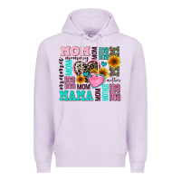 Lilac mom mama mommy with hearts Premium Hoodie - AdoDesignShop