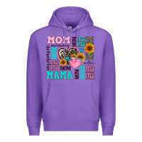 Purple mom mama mommy with hearts Premium Hoodie - AdoDesignShop