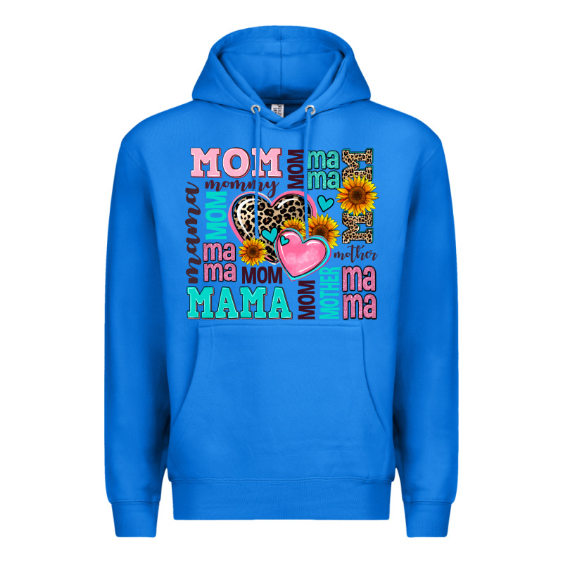 Mom Mama Mommy With Hearts Premium Hoodie by AdoDesignShop | Teevron
