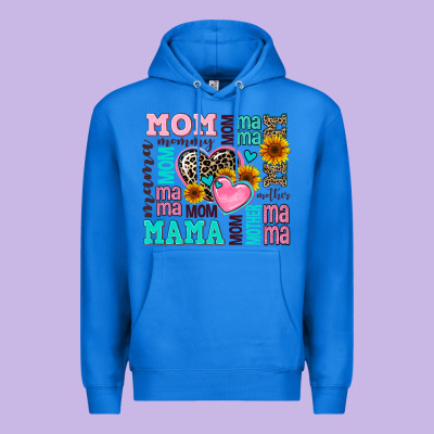 Mom Mama Mommy With Hearts Premium Hoodie Designed By Adodesignshop
