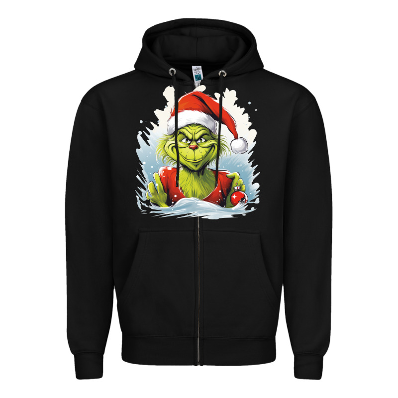 Grinch Zipper Hoodie by Unal Design | Teevron