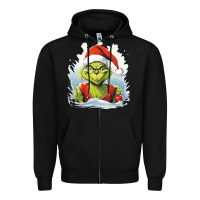 Black Grinch Zipper Hoodie - Unal Design