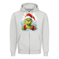 Dove Grey Grinch Zipper Hoodie - Unal Design
