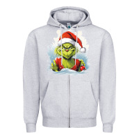Heather Grey Grinch Zipper Hoodie - Unal Design