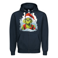 Navy Grinch Zipper Hoodie - Unal Design