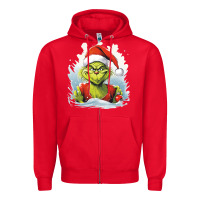 Red Grinch Zipper Hoodie - Unal Design
