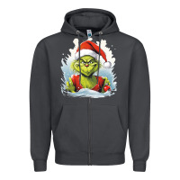 Smoke Grinch Zipper Hoodie - Unal Design