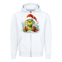 White Grinch Zipper Hoodie - Unal Design