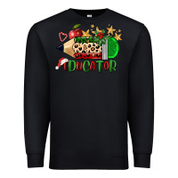 Black christmas educator pencil Premium Sweatshirt - FaDigitalArtStudio