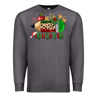 Charcoal Heather christmas educator pencil Premium Sweatshirt - FaDigitalArtStudio