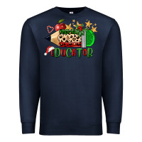 Navy christmas educator pencil Premium Sweatshirt - FaDigitalArtStudio