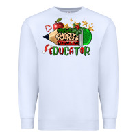 White christmas educator pencil Premium Sweatshirt - FaDigitalArtStudio