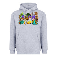 Heather Grey camping crew Heavyweight Hoodie - Zillion Design Studio