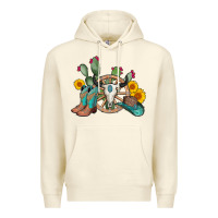 Sandshell wheel bull skull western cowboy Premium Hoodie - AdoDesignShop
