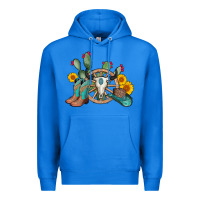 True Royal wheel bull skull western cowboy Premium Hoodie - AdoDesignShop