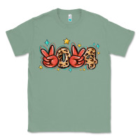 Sage 2024 stars and leopard Classic Tee - MaliasSmallBusiness
