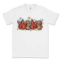 White 2024 stars and leopard Classic Tee - MaliasSmallBusiness