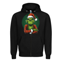 Black Grinch Zipper Hoodie - Unal Design