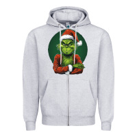 Heather Grey Grinch Zipper Hoodie - Unal Design