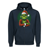 Navy Grinch Zipper Hoodie - Unal Design