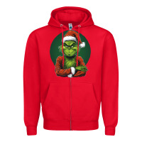 Red Grinch Zipper Hoodie - Unal Design