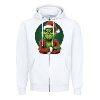 White Grinch Zipper Hoodie - Unal Design