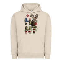 Pigment French Oak Deer Hunting Usa Flag Urban Hoodie - LillyAllenDesigns