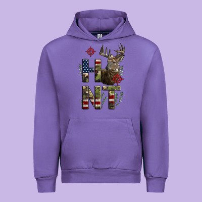 Deer Hunting Usa Flag Urban Hoodie Designed By Lillyallendesigns