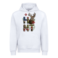White Deer Hunting Usa Flag Urban Hoodie - LillyAllenDesigns
