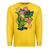 Lemon 4th of July T-Rex Premium Sweatshirt - CowGirlArtShop