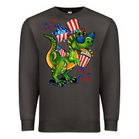 Smoke 4th of July T-Rex Premium Sweatshirt - CowGirlArtShop