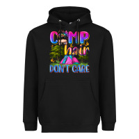 Black camp hair don't care Heavyweight Hoodie - Zillion Design Studio