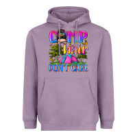 Lavender camp hair don't care Heavyweight Hoodie - Zillion Design Studio