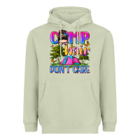 Matcha camp hair don't care Heavyweight Hoodie - Zillion Design Studio