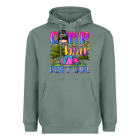 Sage camp hair don't care Heavyweight Hoodie - Zillion Design Studio