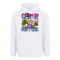 White camp hair don't care Heavyweight Hoodie - Zillion Design Studio