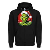 Black Grinch Zipper Hoodie - Unal Design