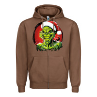Chestnut Grinch Zipper Hoodie - Unal Design