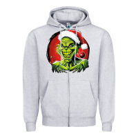 Heather Grey Grinch Zipper Hoodie - Unal Design