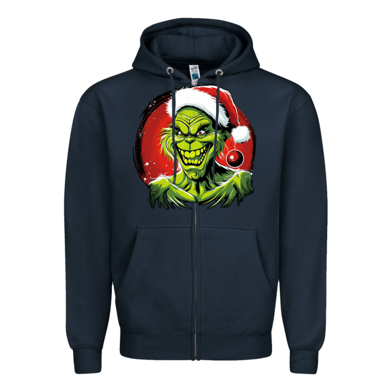 Grinch Zipper Hoodie by Unal Design | Teevron