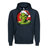 Navy Grinch Zipper Hoodie - Unal Design