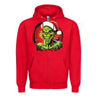 Red Grinch Zipper Hoodie - Unal Design