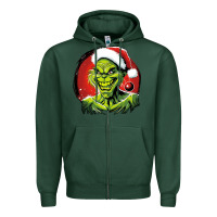 Sports Green Grinch Zipper Hoodie - Unal Design