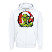White Grinch Zipper Hoodie - Unal Design