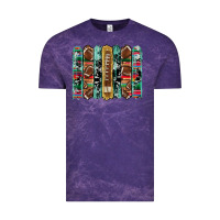 Cloud Purple football serape cowhide turquoise glitter  brushstrokes Vintage Tee - Artiststas